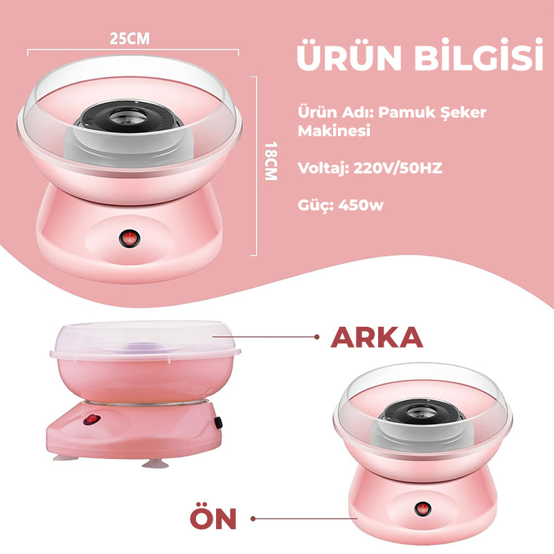 Bluvera® Pamuk Şeker Makinesi